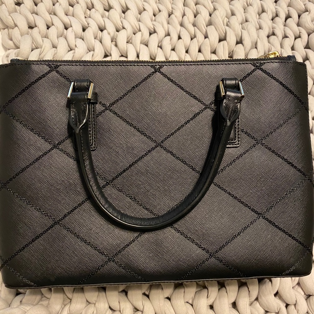 Tory Burch double zip Robinson stitched tote - Picture 4 of 9